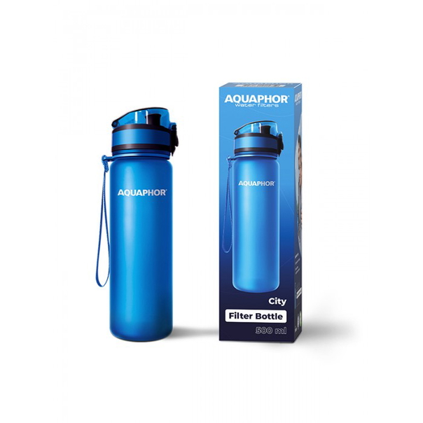 Филтрираща бутилка Aquaphor, City, Синя, 500 мл - 1