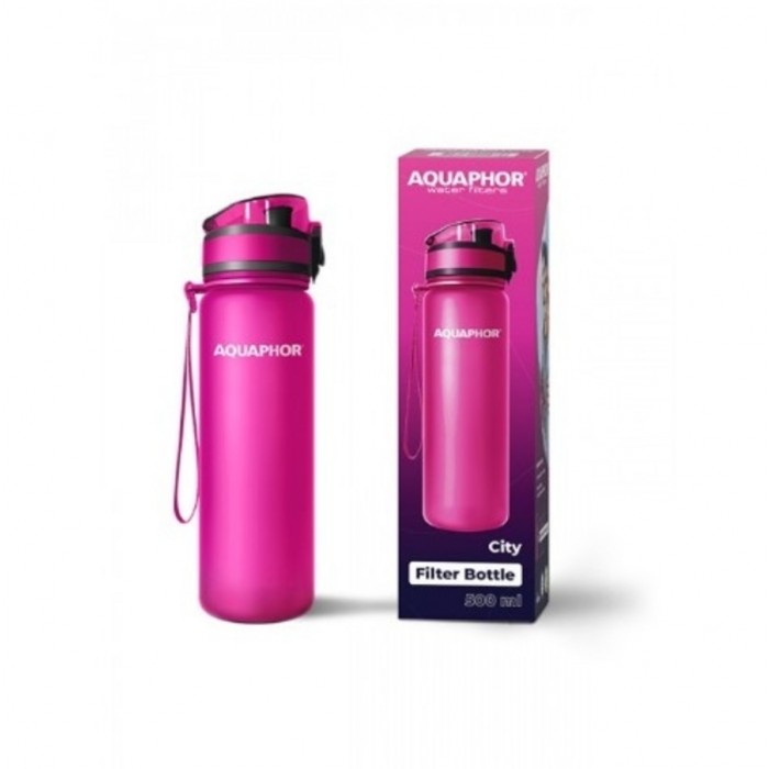 Филтрираща бутилка Aquaphor, City, Розова, 500 мл - 1t