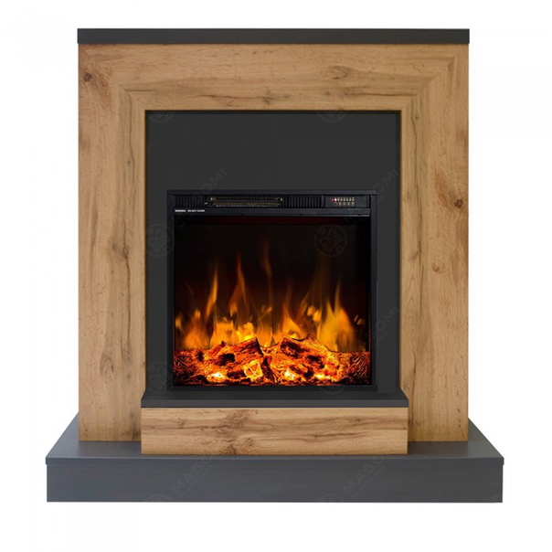 Eлектрическа камина MASOMI, Apolin 23 & Frank-20", 1600W, Антрацит/Златен дъб - 1
