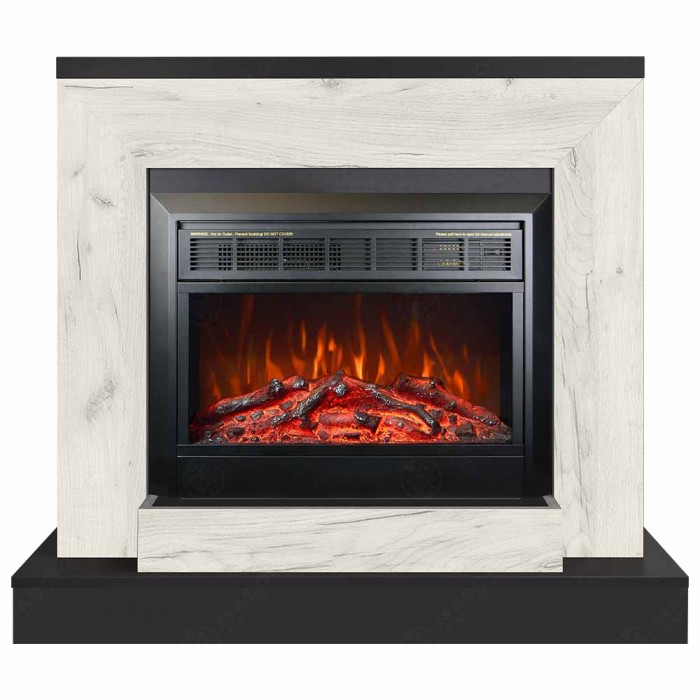 Eлектрическа камина MASOMI, Apolin 26 & Marsel-26", 1600W, Антрацит/Бял дъб - 1t