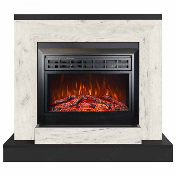 Eлектрическа камина MASOMI, Apolin 26 & Marsel-26", 1600W, Антрацит/Бял дъб - 1