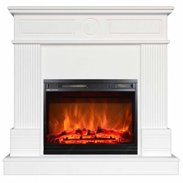 Eлектрическа камина MASOMI, Arlington 23 & Loran-23", 1600W, Бяло дърво - 1