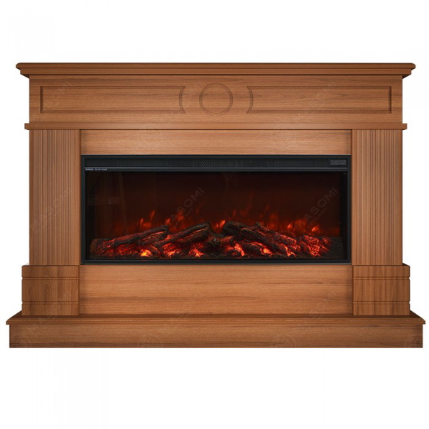 Eлектрическа камина MASOMI, Arlington 35 & Tasmania-35", 1600W, Светъл орех - 1