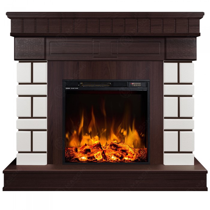 Eлектрическа камина MASOMI, Aston 23 & Frank-20", 1600W, Тъмен орех - 1t
