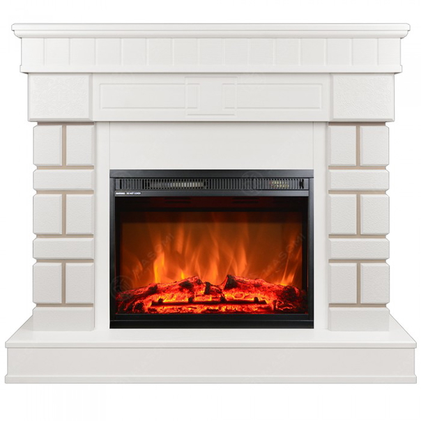 Eлектрическа камина MASOMI, Aston 23 & Loran-23", 1600W, Бяло дърво - 1