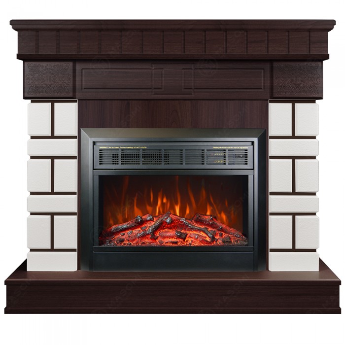 Eлектрическа камина MASOMI, Aston 23 & Marsel-26", 1600W, Тъмен орех - 1t