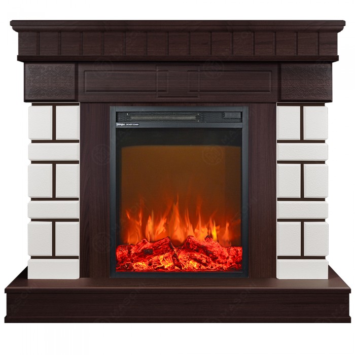 Eлектрическа камина MASOMI, Aston 23 & Miriam-18", 1600W, Тъмен орех - 1t