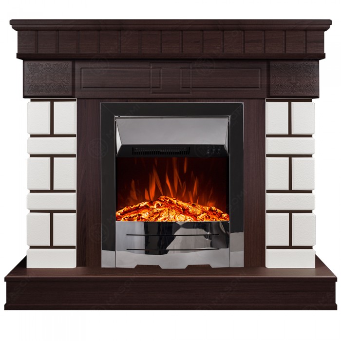 Eлектрическа камина MASOMI, Aston 23 & Pirin-20", 1600W, Тъмен орех - 1t