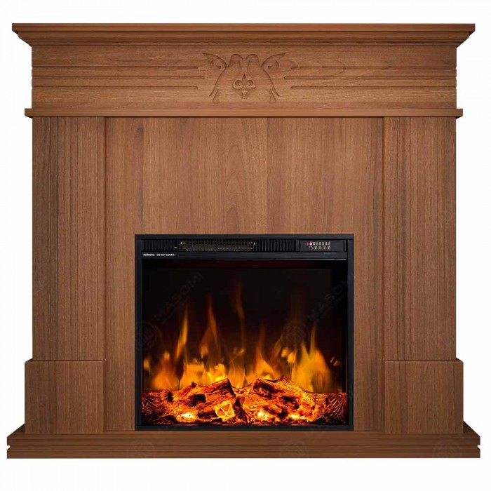 Eлектрическа камина MASOMI, Bird 23 & Frank-20", 1600W, Светъл орех - 1t