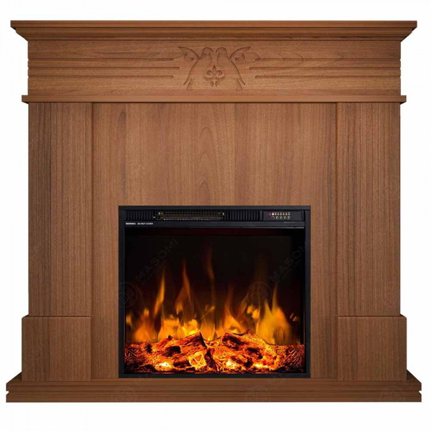 Eлектрическа камина MASOMI, Bird 23 & Frank-20", 1600W, Светъл орех - 1