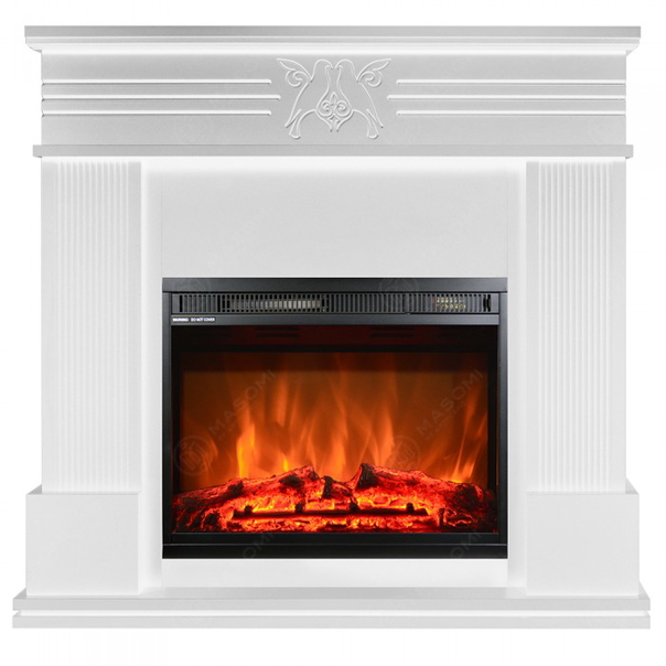Eлектрическа камина MASOMI, Bird 23 & Loran-23", 1600W, Бяло дърво - 1