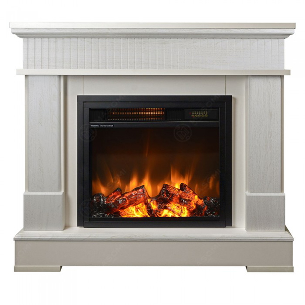 Eлектрическа камина MASOMI, Boston 17 & Dion-17", 1200W, Бял дъб - 1