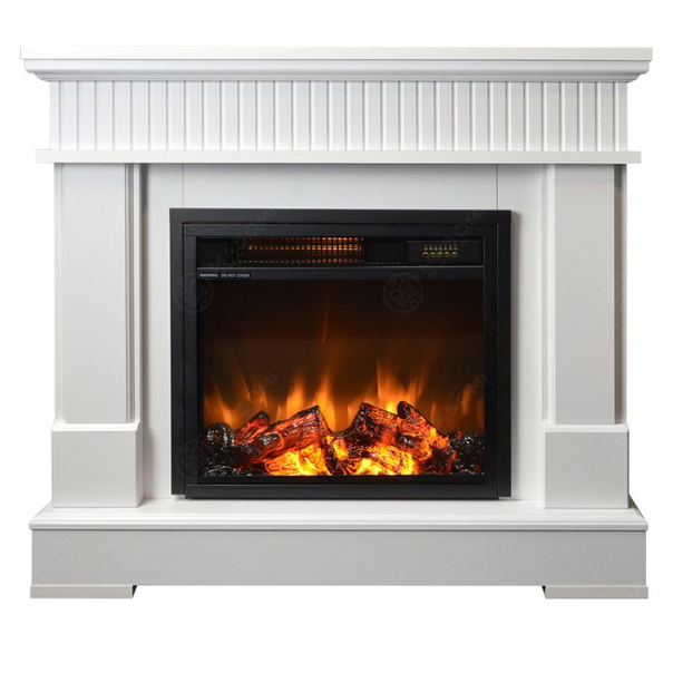 Eлектрическа камина MASOMI, Boston 17 & Dion-17", 1200W, Бял супермат - 1