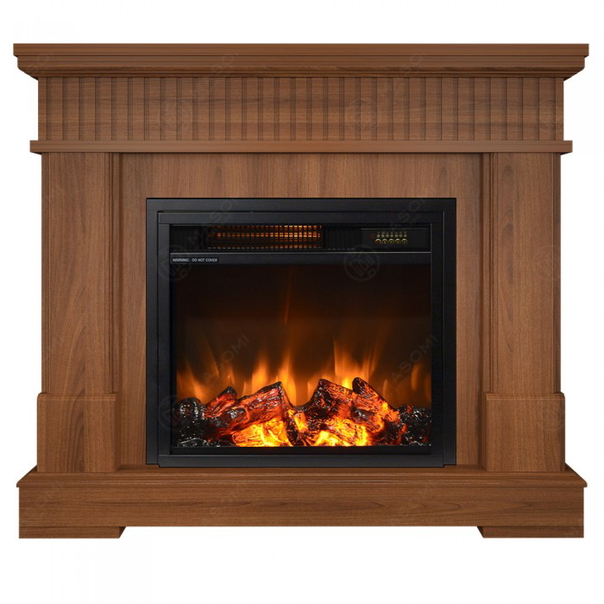 Eлектрическа камина MASOMI, Boston 17 & Dion-17", 1200W, Светъл орех - 1