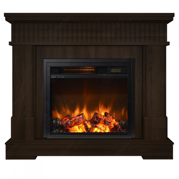 Eлектрическа камина MASOMI, Boston 17 & Dion-17", 1200W, Тъмен орех - 1