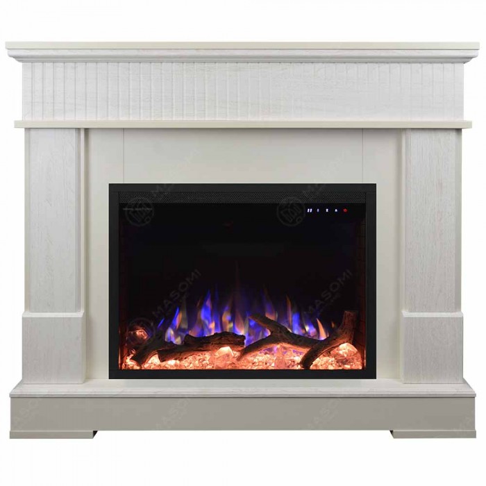 Eлектрическа камина MASOMI, Boston 23 & Bliss-26", 1600W, Бял дъб - 1t