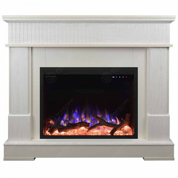 Eлектрическа камина MASOMI, Boston 23 & Bliss-26", 1600W, Бял дъб - 1