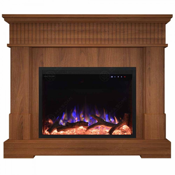 Eлектрическа камина MASOMI, Boston 23 & Bliss-26", 1600W, Светъл орех - 1