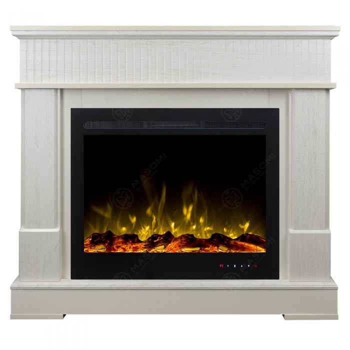 Eлектрическа камина MASOMI, Boston 29 & Everest-39", 1600W, Бял дъб - 1t