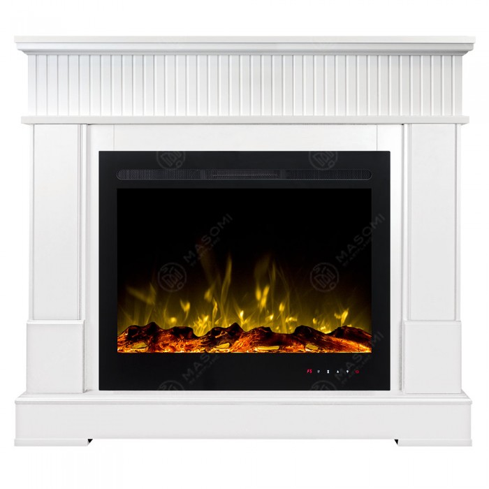 Eлектрическа камина MASOMI, Boston 29 & Everest-39", 1600W, Бял супермат - 1t