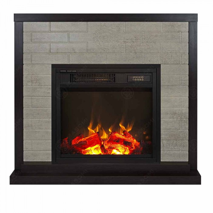 Eлектрическа камина MASOMI, Bremen 17 & Dion-17", 1200W, Тъмен орех - 1t
