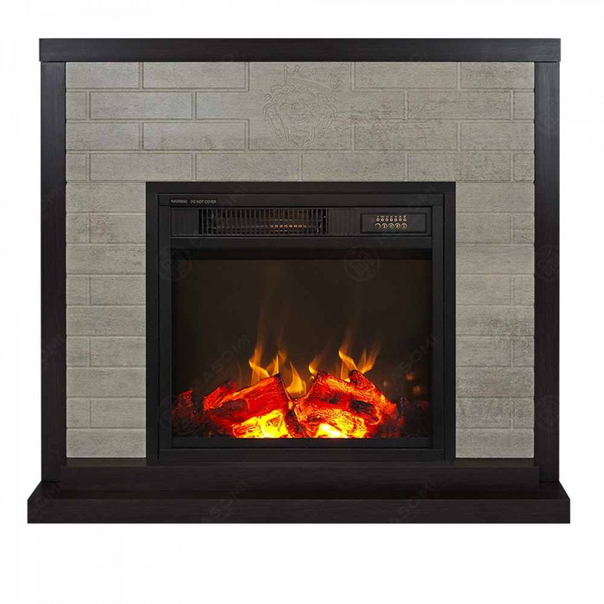 Eлектрическа камина MASOMI, Bremen 17 & Dion-17", 1200W, Тъмен орех - 1