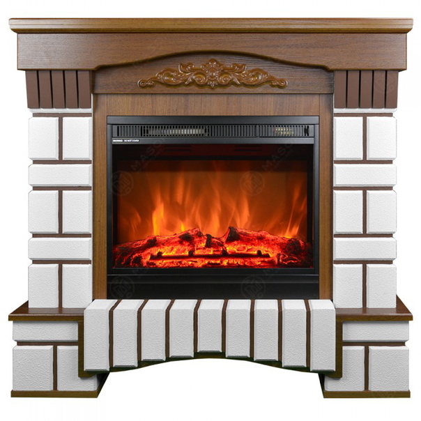Eлектрическа камина MASOMI, Coventry 26 & Loran-23", 1600W, Светъл орех - 1