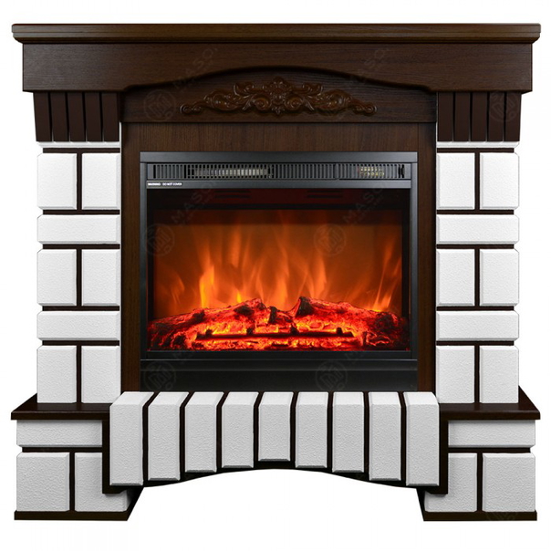 Eлектрическа камина MASOMI, Coventry 26 & Loran-23", 1600W, Тъмен орех - 1