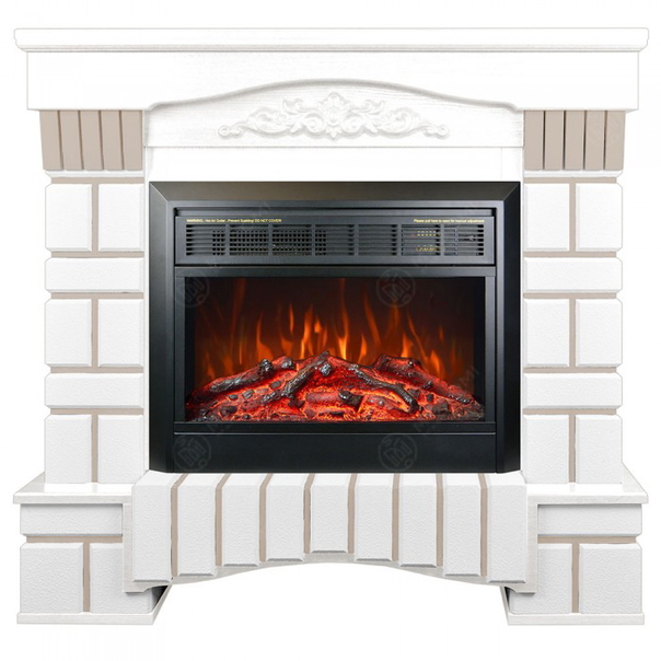 Eлектрическа камина MASOMI, Coventry 26 & Marsel-26", 1600W, Бяло дърво - 1
