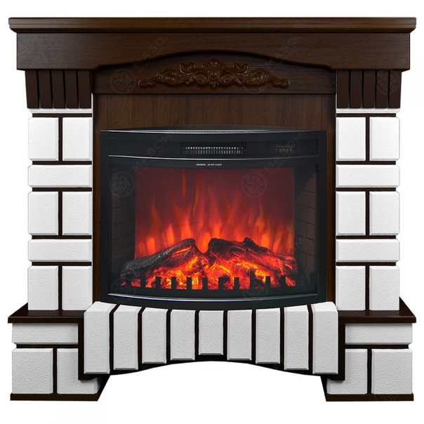 Eлектрическа камина MASOMI, Coventry 26 & Zacky-26", 1600W, Тъмен орех - 1