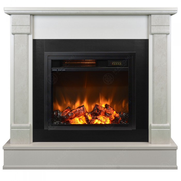 Eлектрическа камина MASOMI, Diplomat 23 & Dion-17", 1200W, Бежов бетон - 1t