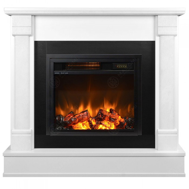 Eлектрическа камина MASOMI, Diplomat 23 & Dion-17", 1200W, Бял супермат - 1