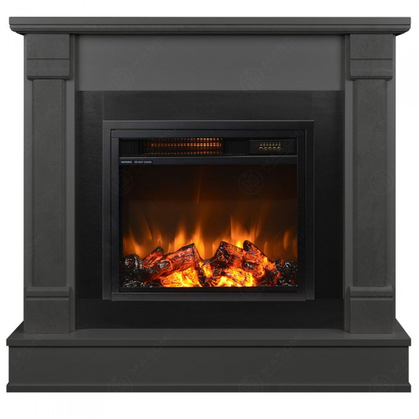 Eлектрическа камина MASOMI, Diplomat 23 & Dion-17", 1200W, Тъмен бетон - 1