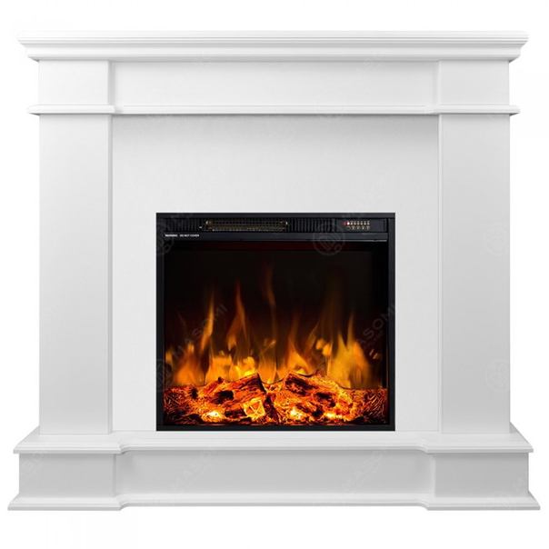 Eлектрическа камина MASOMI, Fabio 23 & Frank-20", 1600W, Бял супермат - 1