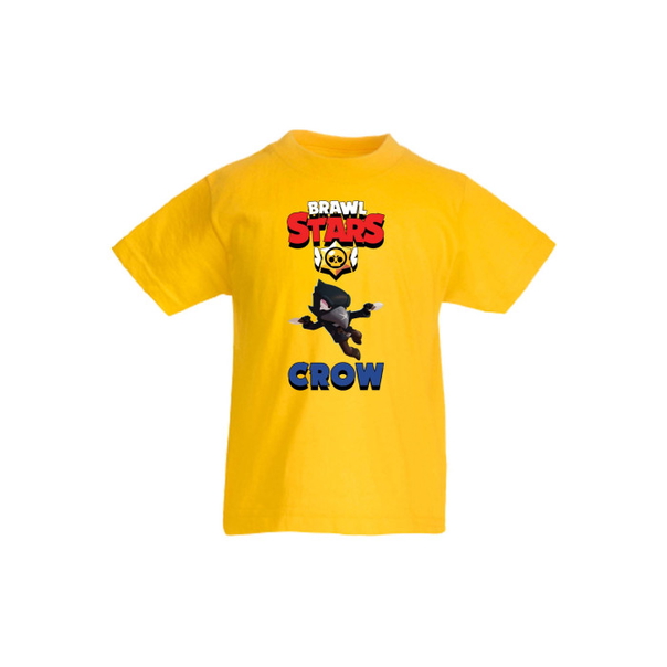 Детска тениска Tralala Brawl Stars Crow 2, Жълт, 7-8 г. - 1