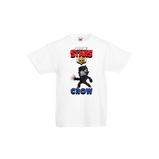 Детска тениска Tralala Brawl Stars Crow 3, Бял, 12-13 г. - 1