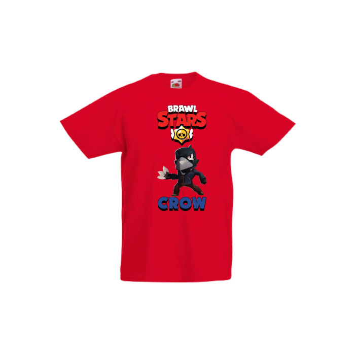 Детска тениска Tralala Brawl Stars Crow 3, Червен, 9-11 г. - 1t