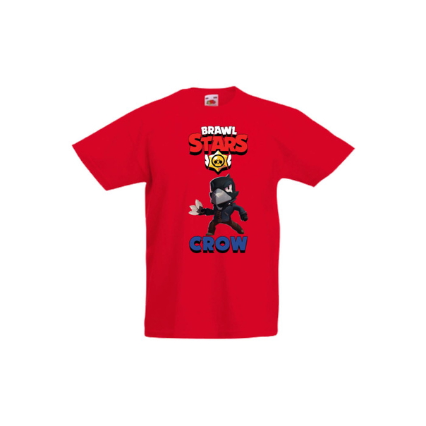 Детска тениска Tralala Brawl Stars Crow 3, Червен, 9-11 г. - 1