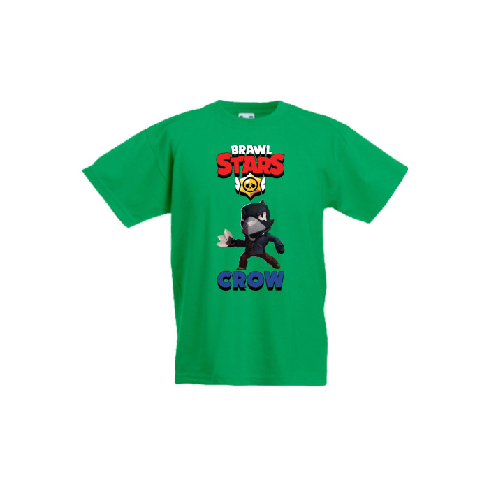 Детска тениска Tralala Brawl Stars Crow 3, Зелен, 9-11 г. - 1t