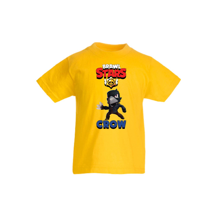 Детска тениска Tralala Brawl Stars Crow 3, Жълт, 3-4 г. - 1t