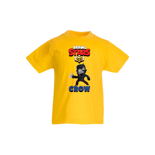 Детска тениска Tralala Brawl Stars Crow 3, Жълт, 3-4 г. - 1