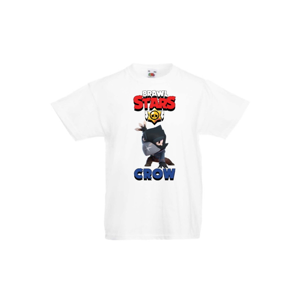 Детска тениска Tralala Brawl Stars Crow 4, Бял, 3-4 г. - 1