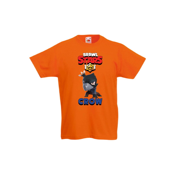 Детска тениска Tralala Brawl Stars Crow 4, Оранжев, 9-11 г. - 1