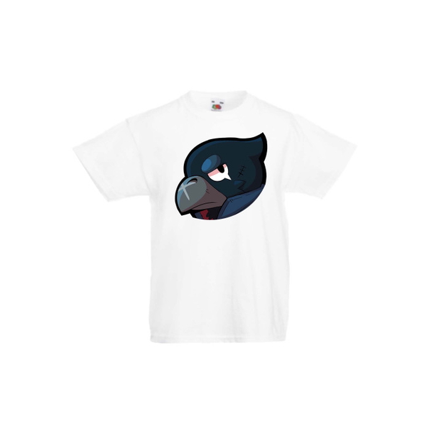 Детска тениска Tralala Brawl Stars Crow Head, Бял, 7-8 г. - 1