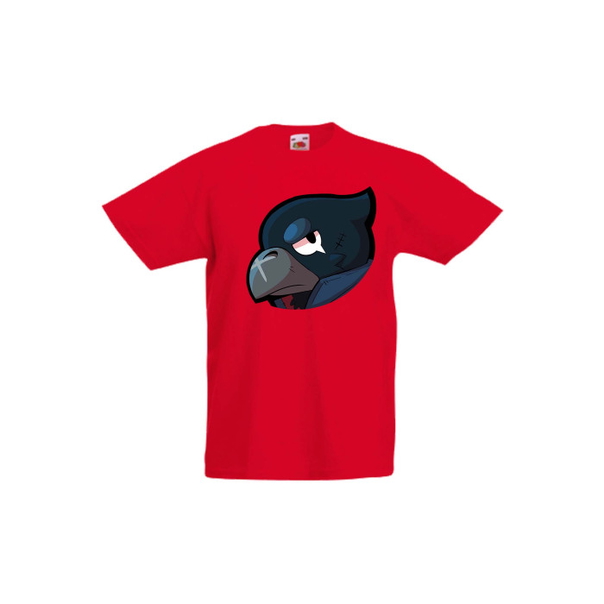 Детска тениска Tralala Brawl Stars Crow Head, Червен, 9-11 г. - 1
