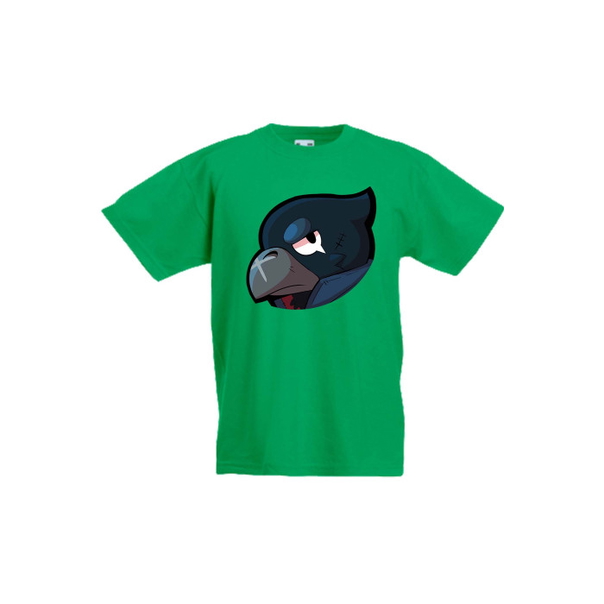 Детска тениска Tralala Brawl Stars Crow Head, Зелен, 5-6 г. - 1