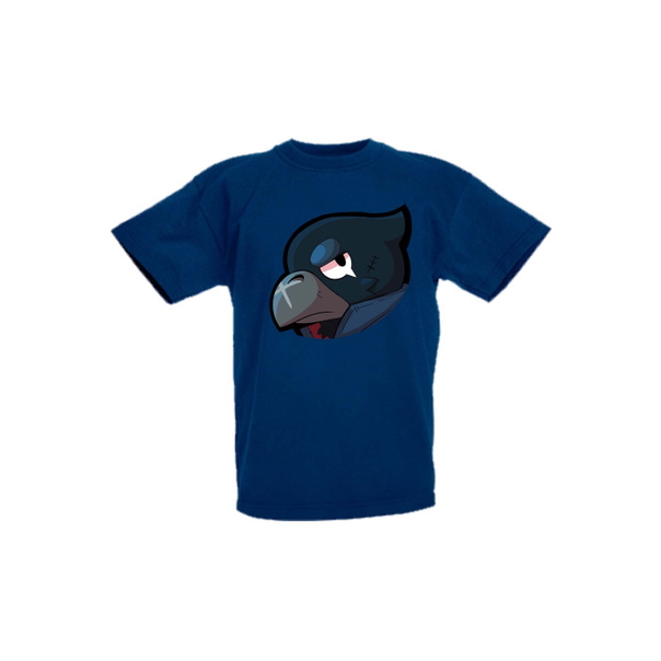 Детска тениска Tralala Brawl Stars Crow Head, Тъмносин, 7-8 г. - 1