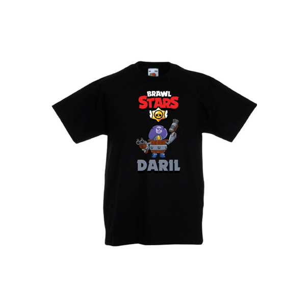 Детска тениска Tralala Brawl Stars Daril, Черен, 5-6 г. - 1