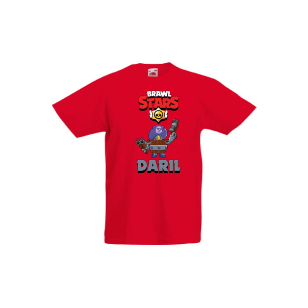 Детска тениска Tralala Brawl Stars Daril, Червен, 9-11 г. - 1