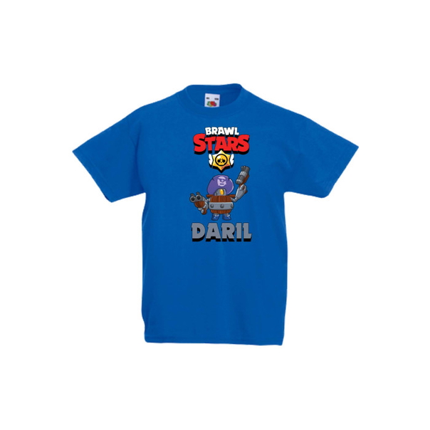 Детска тениска Tralala Brawl Stars Daril, Син, 5-6 г. - 1